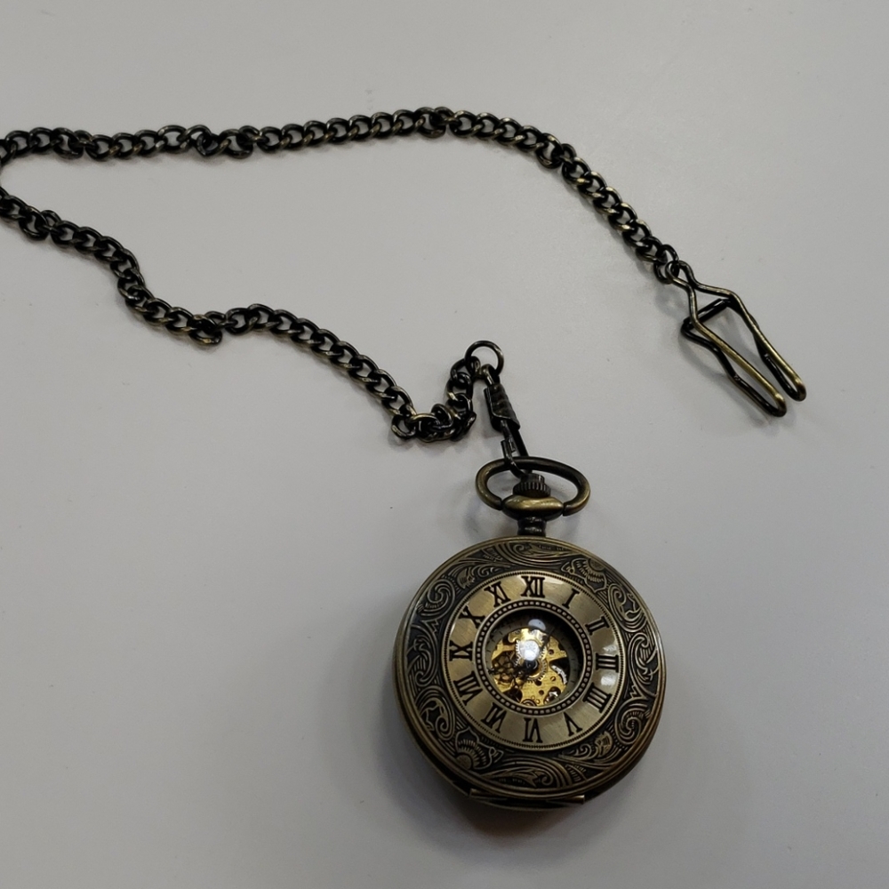 Skeleton pocket watch